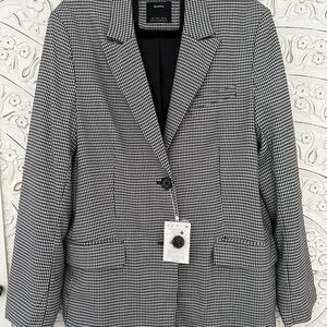 Bershka Monochrome Checkered Blazer